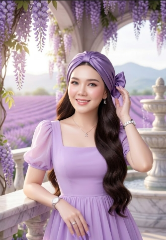 promptชุดสีม่วง