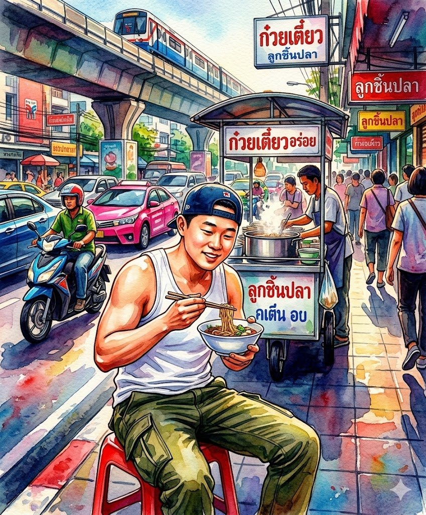 ภาพวาดสีน้ำ สีสันสดใส