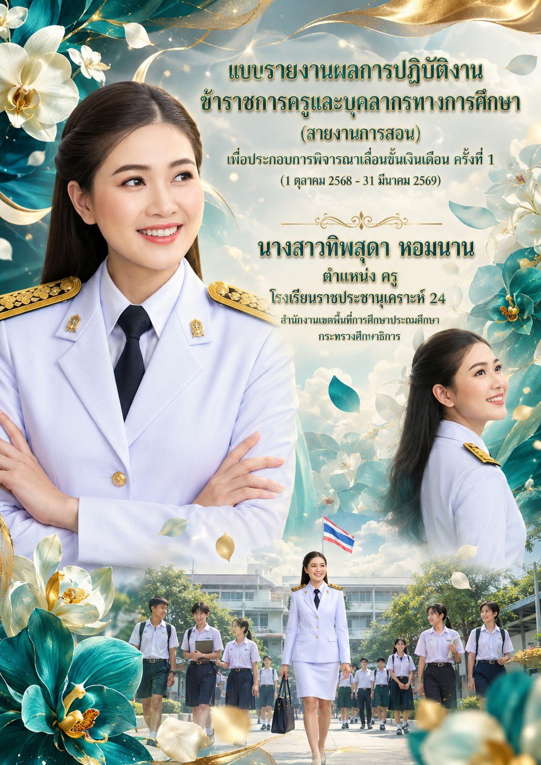 ปกแบบรายงานผลการปฏิบัติงาน