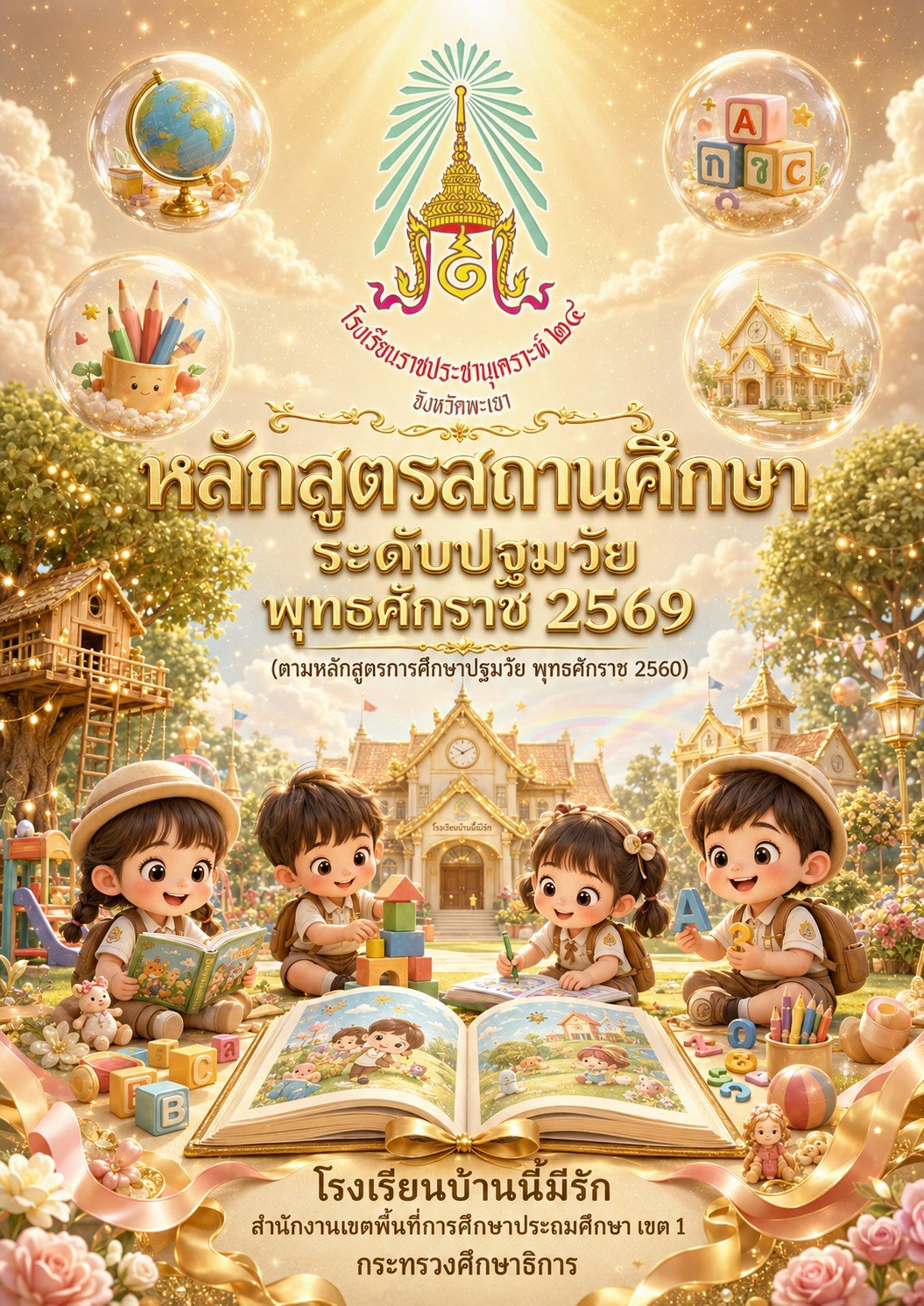 ปกเอกสารราชการทางการศึกษาแนวตั้ง ขนาด A4
