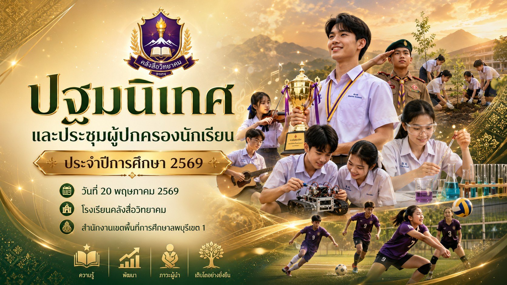โปสเตอร์ประชาสัมพันธ์กิจกรรมโรงเรียน