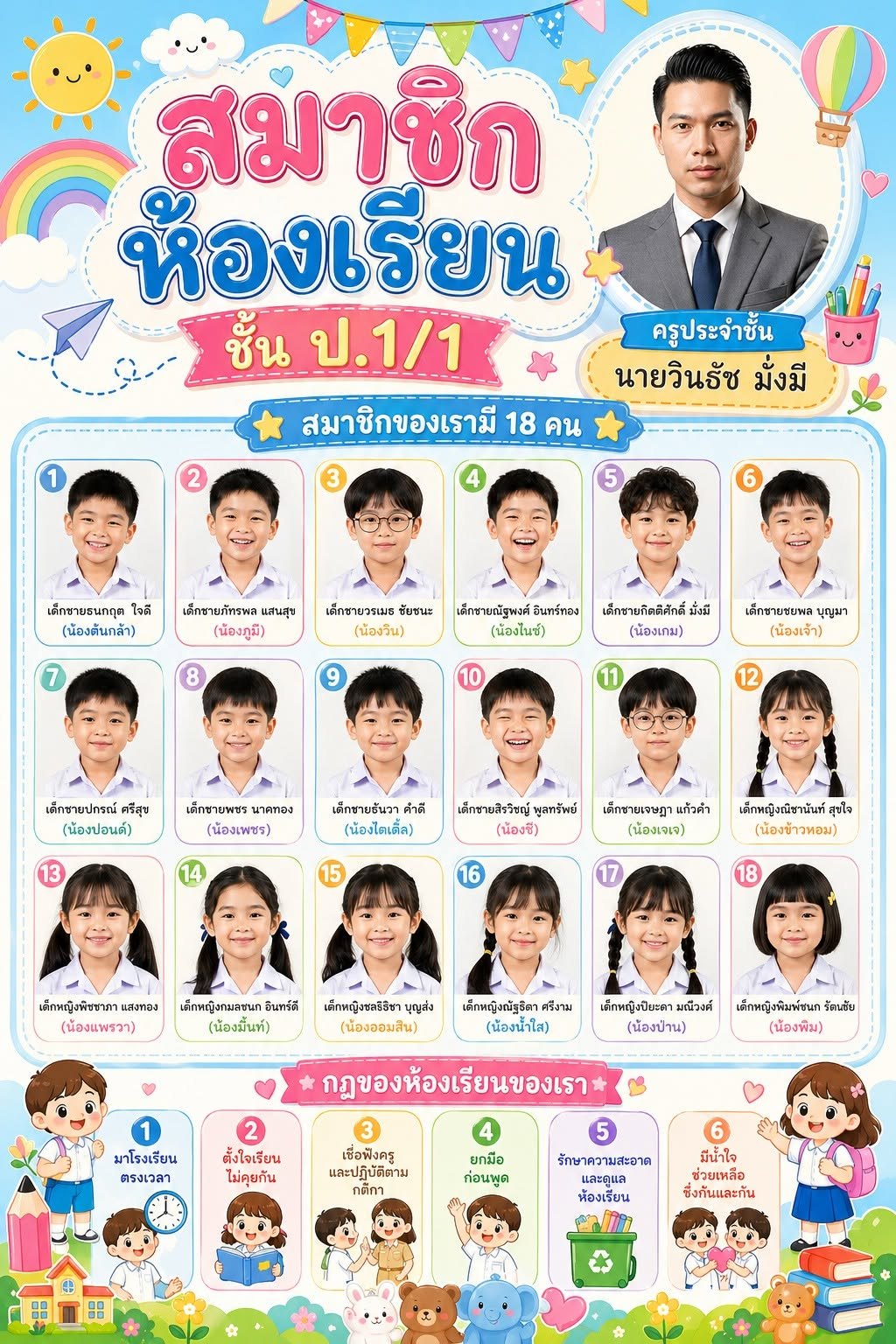 สมาชิกห้องเรียน