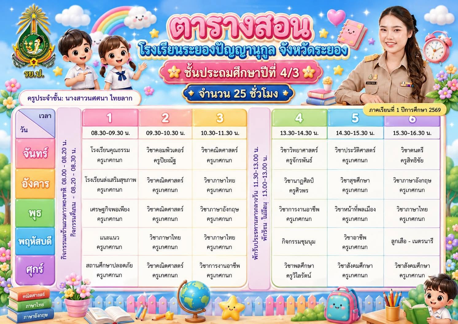 ตารางเรียนน่ารัก