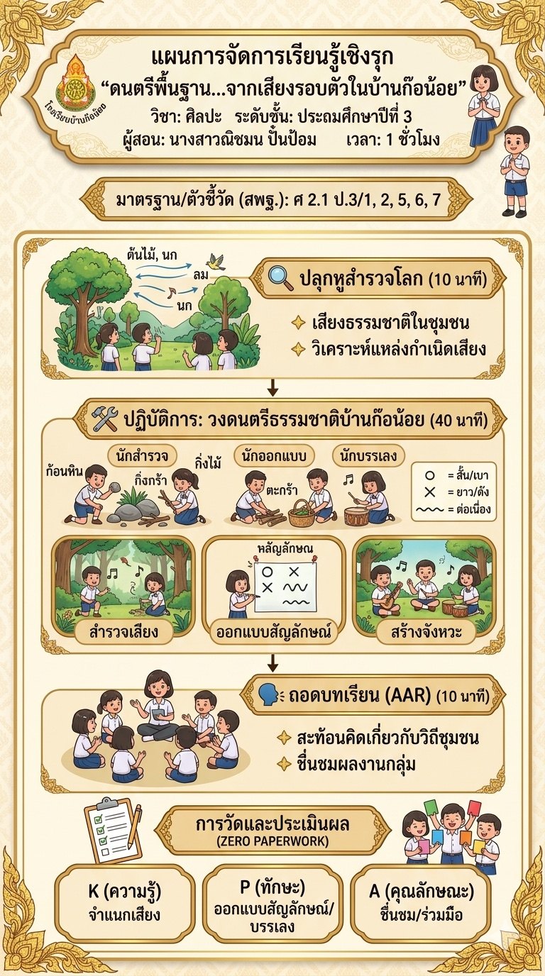 แผนการสอนหน้าเดียวดนตรี